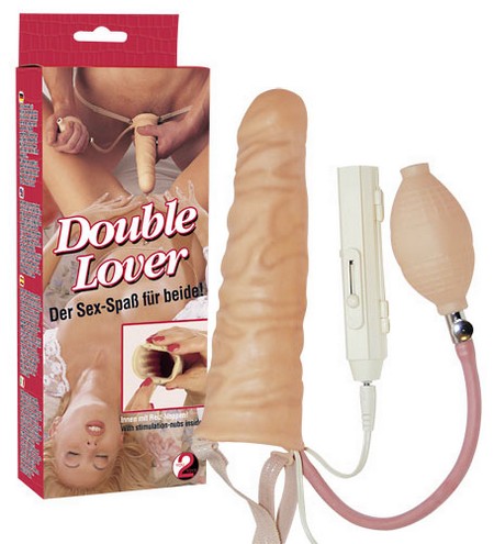 Vibro-Penishülle mit Pumpe zum Umschnallen